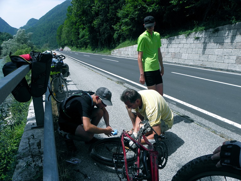 Fixing a puncture Fixing a puncture