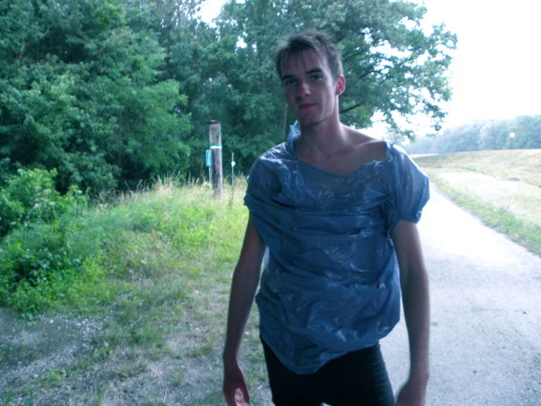 My brother's rain coat :) My brother's rain coat :)