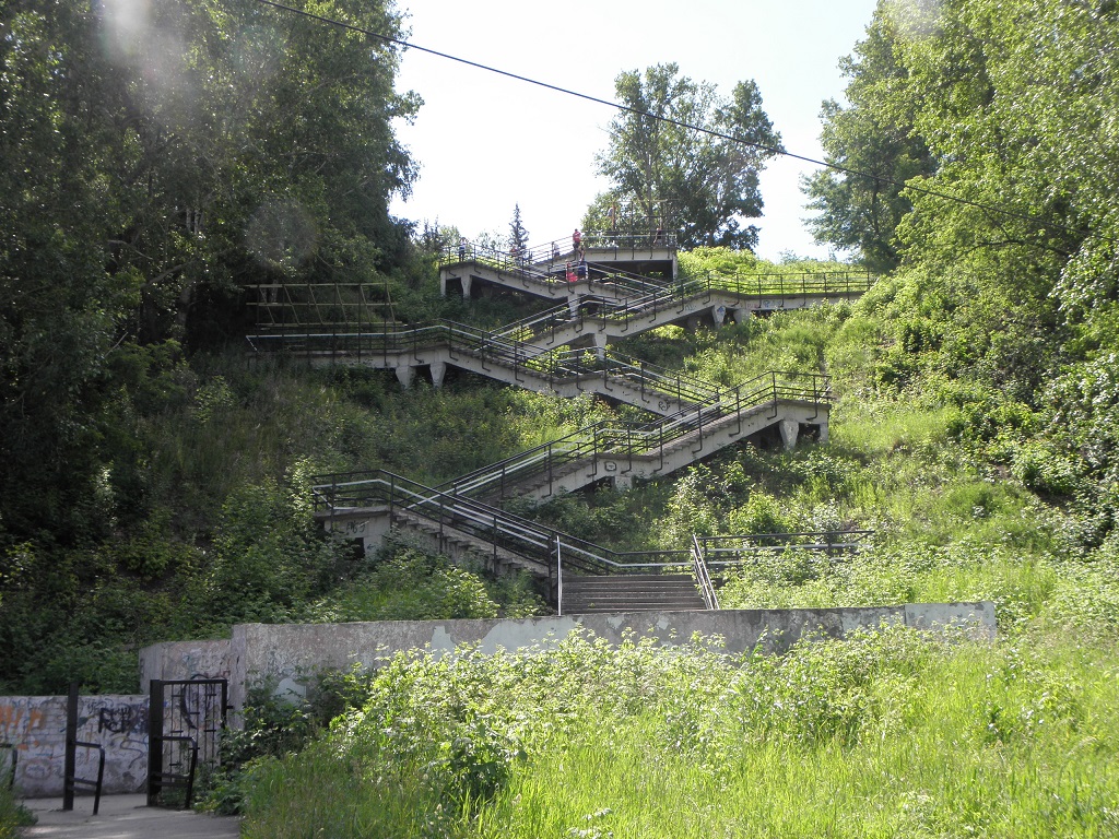 We had to walk up on these stairs We had to walk up on these stairs
