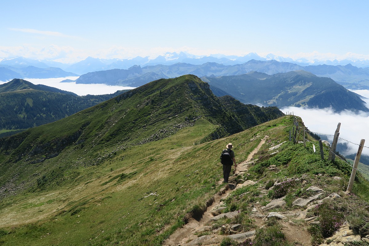 Hiking down from Fürstein