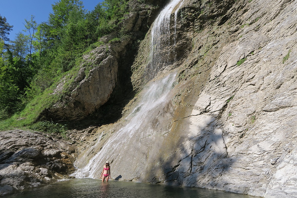 The upper fall of Dundlebachfall