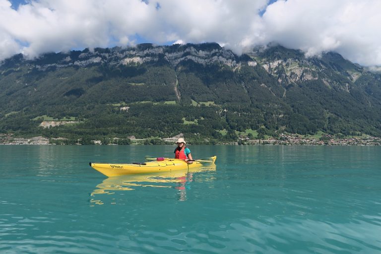 Kayaking Interlaken to Giessbach falls Kayak rental with Hightide