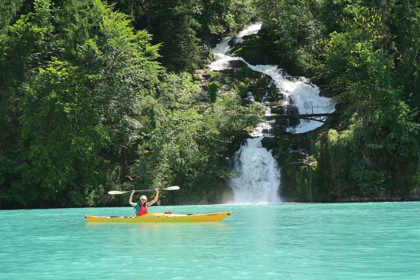Kayaking Interlaken to Giessbach falls Kayak rental with Hightide