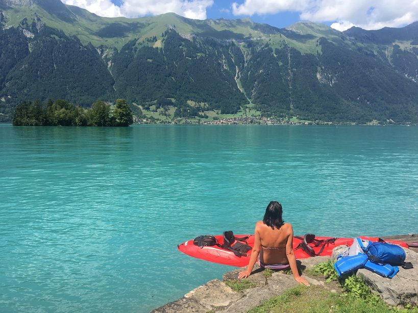 Kayaking Interlaken to Giessbach falls Kayak rental with Hightide