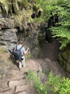 Steep, slippery steps down to Lud's Church